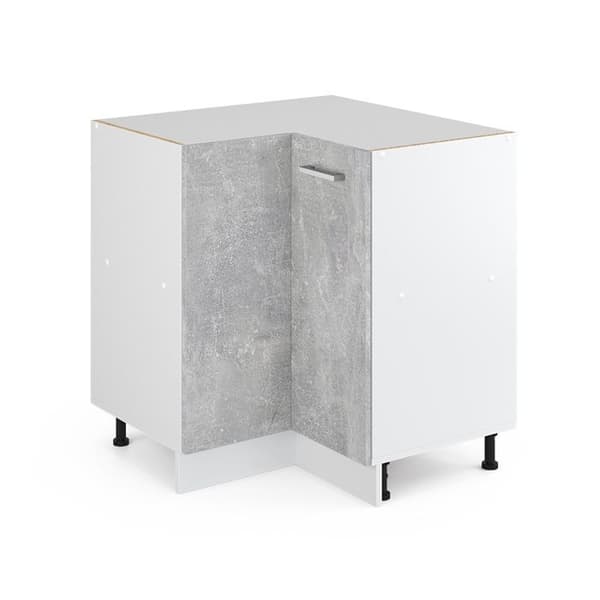 Hörn möbel R-Line, 75.6cm utan PT, Betong, Vit, Vicco