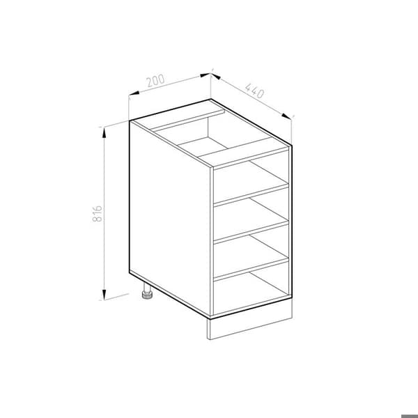 Köksställ R-Line, 20cm utan PT, Vit, Vit, Vicco