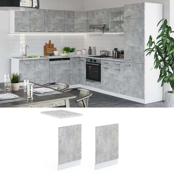 Façade R-Line, 45 cm, PT Marmor, Betong, Vit, Vicco
