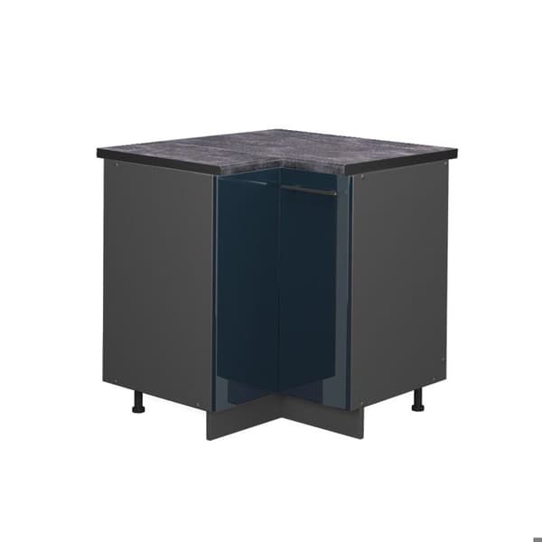 Fame-Line hörnsideboard, 80,5 cm, PT antracit, mörkblå blank, antracit, Vicco