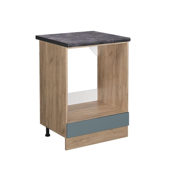 Meuble för ugn R-Line, 60cm, PT Antracit, Blågrå, Gyldene ek, Vicco