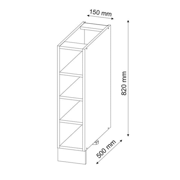 Köksbord Fame-Line, 15 cm utan PT, Guldstark ek, Guldstark ek, Vicco