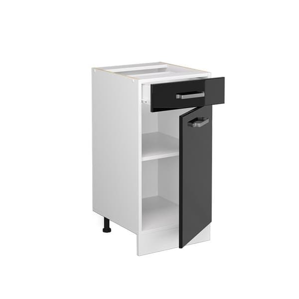 Köksmöbel R-Line, 40cm utan PT, Svart Högglans, Vit, Vicco