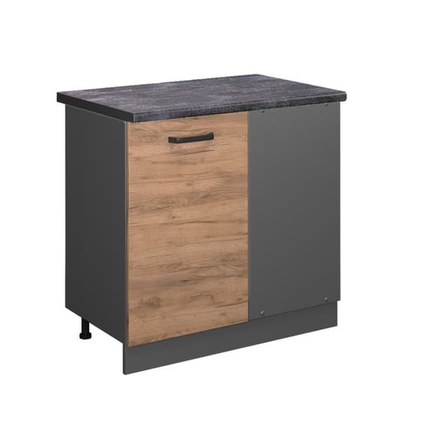 Vicco R-Line hörnenhet, gyllene ek, 86 cm, PT antracit
