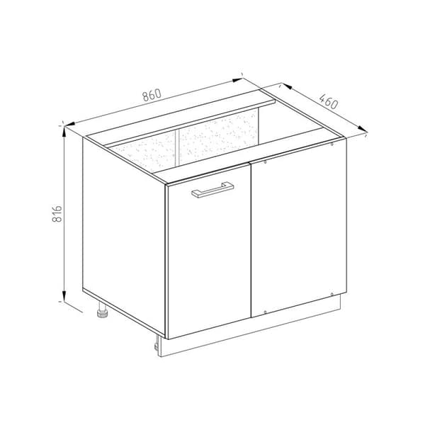 Hörmöbel R-Line, 86cm, PT Antracit, Röd, Antracit, Vicco