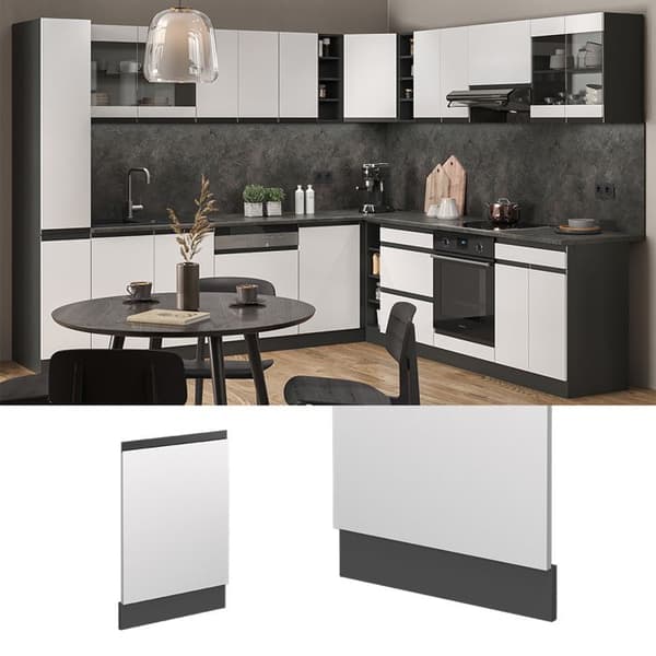Façade R-Line, 44,6 cm J-Form, utan PT, Vit, Antracit, Vicco
