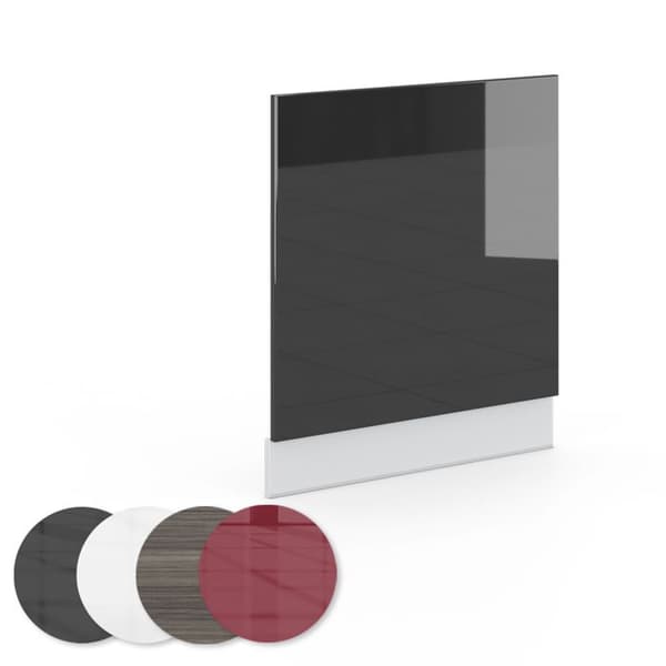 Façade Fame-Line, 60 cm utan PT, Antracit hög glans, Vit, Vicco