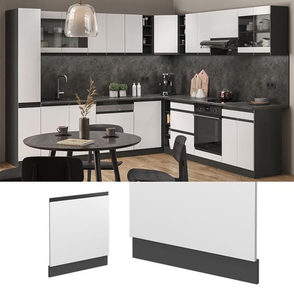 Façade R-Line, 59,6 cm J-Form, utan PT, Vit, Antracit, Vicco