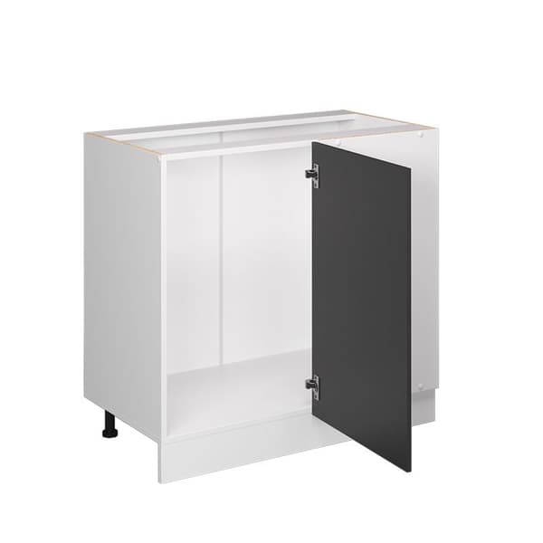 Hörnmöbel R-Line, 86 cm, PT Ek, Antracit landsbygden, Vit, Vicco