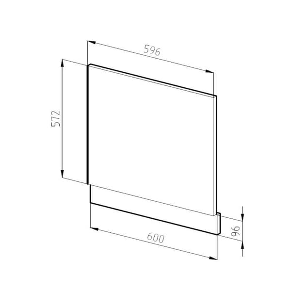 Framsidan R-Line, 59,6 cm J-form, utan PT, Röd, Antracit, Vicco