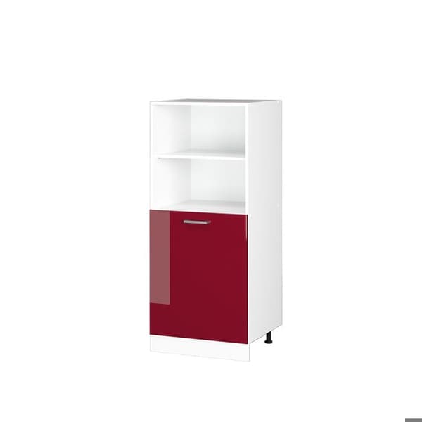 Möbel för ugn R-Line, 60 cm, Bourgogne hög glans, Vit, Vicco