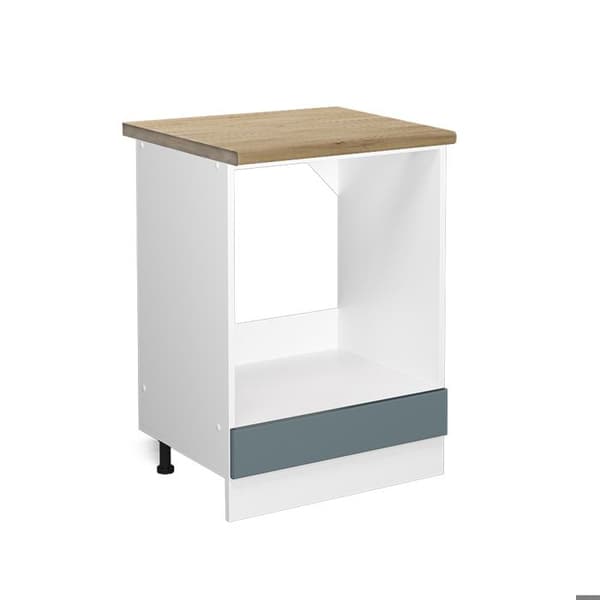 Meuble för ugn R-Line, 60cm, PT Ek, Blågrå, Vit, Vicco