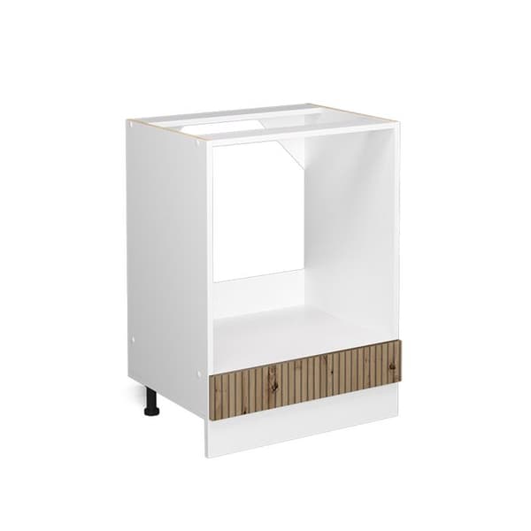 Meubel för ugn R-Line, 60 cm utan PT, Artisan Ek, Vit, Vicco