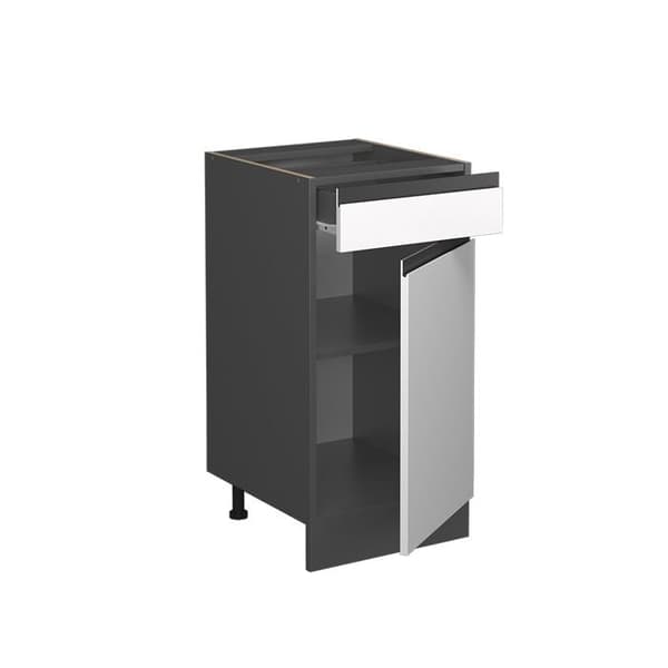 R-Line köksmöbler, 40 cm PT Marmor, Vit, Vicco