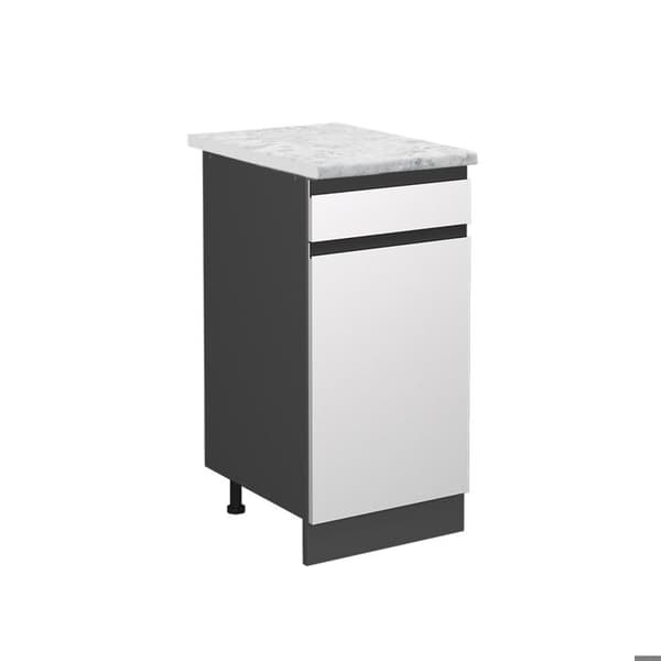 R-Line köksmöbler, 40 cm PT Marmor, Vit, Vicco