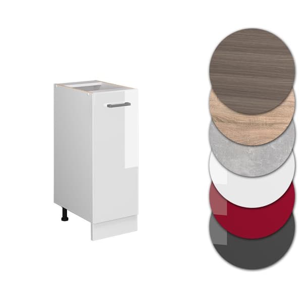 Köksskåp R-Line, 30cm utan PT, Vit hög glans, Vit, Vicco