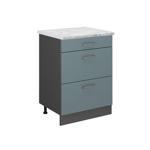 R-Line köksmöbler, 60 cm PT Marmor, Blågrå, Vicco