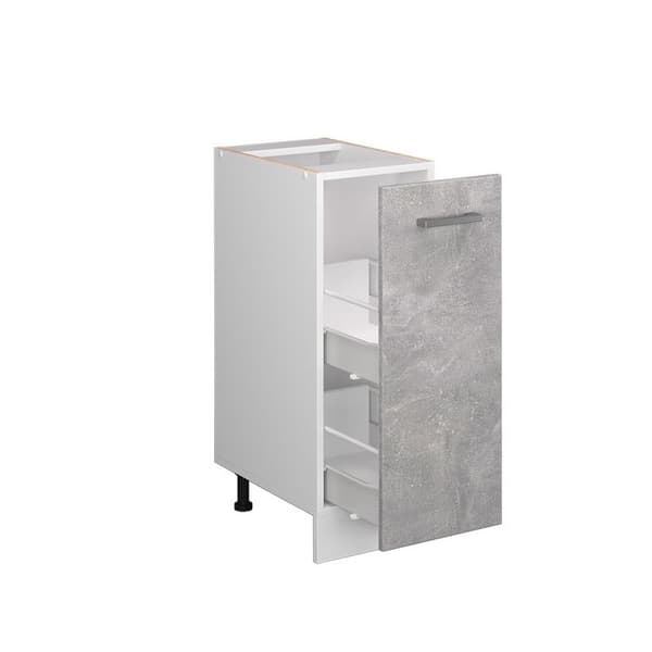 Köksmöbel R-Line, 30cm, PT Ek, Betong, Vit, Vicco