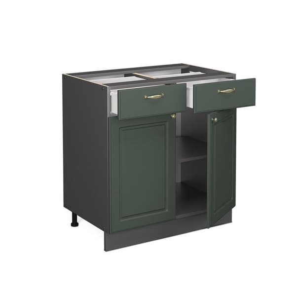 Köksmöbel Fame-Line, 80 cm, PT Ek, Grön Guld Landsbygd, Antracit, Vicco