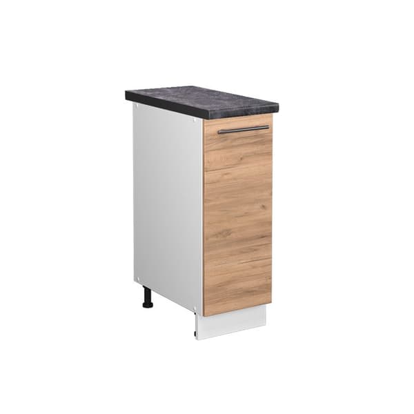 Köksmöbel Fame-Line, 30 cm, PT Antracit, Gyllene ek, Vit, Vicco