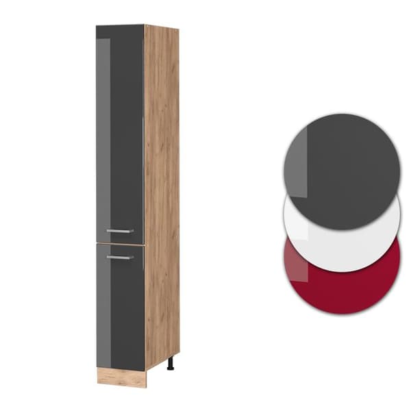 R-Line högt köksskåp, 30 cm, Antracit Högglans, Vicco