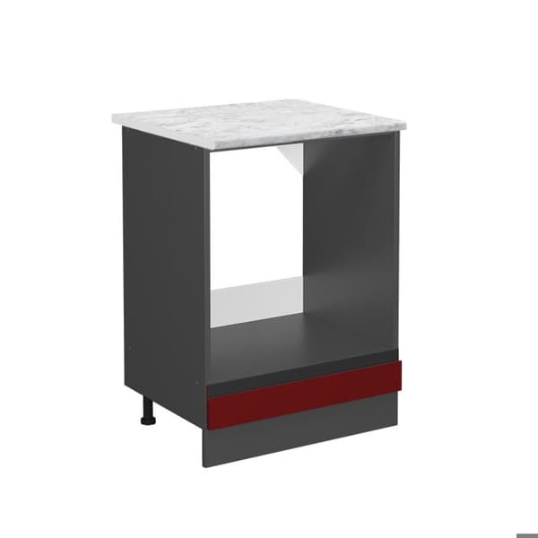 R-Line ugns Möbel, 60 cm PT Marmor, Röd, Anthracit, Vicco