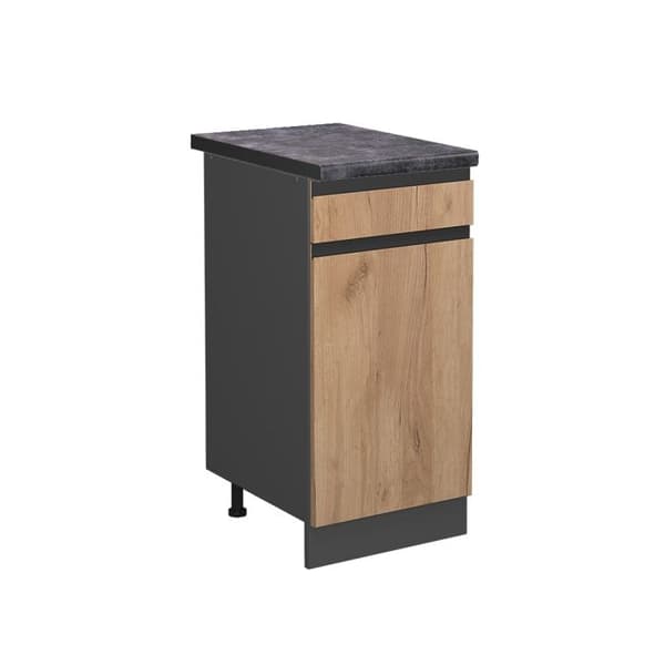 Köksmöbel R-Line, 40 cm, PT Antracit, Guldek Dvärgbjörk, Antracit, Vicco