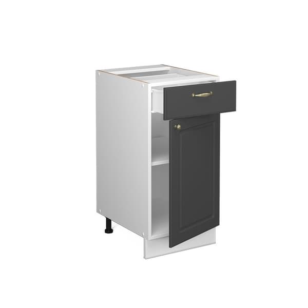 Köksmöbel Fame-Line, 40 cm, PT Antracit, Antracit-guld, Vit, Vicco