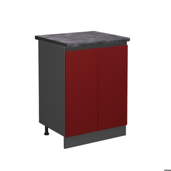 Köksunderskåp R-Line, 60cm, PT Antracit, Röd, Antracit, Vicco