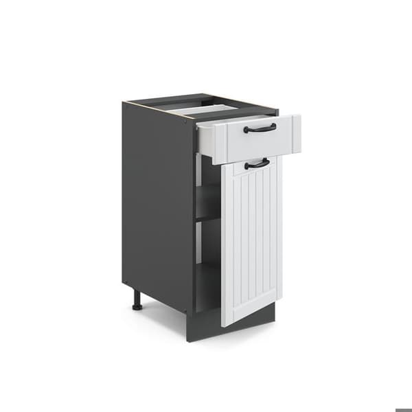 Meuble kök Fame-Line, 40cm, PT Ek, Vit landsby, Antracit, Vicco