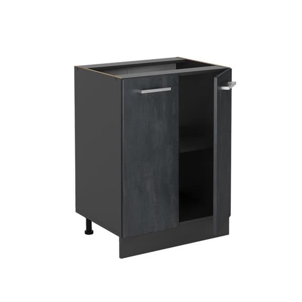 Köksskåp R-Line, 60 cm PT Antracit, Svart betong, Antracit, Vicco