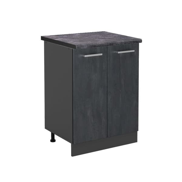 Köksskåp R-Line, 60 cm PT Antracit, Svart betong, Antracit, Vicco