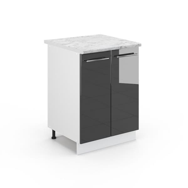 Kökslåda Fame-Line, 60 cm, PT Marmor, Anthracite Hög glans, Vit, Vicco