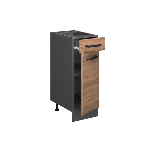 Köksmöbel R-Line, 30 cm, PT Antrasit, Guld ek, Antrasit, Vicco