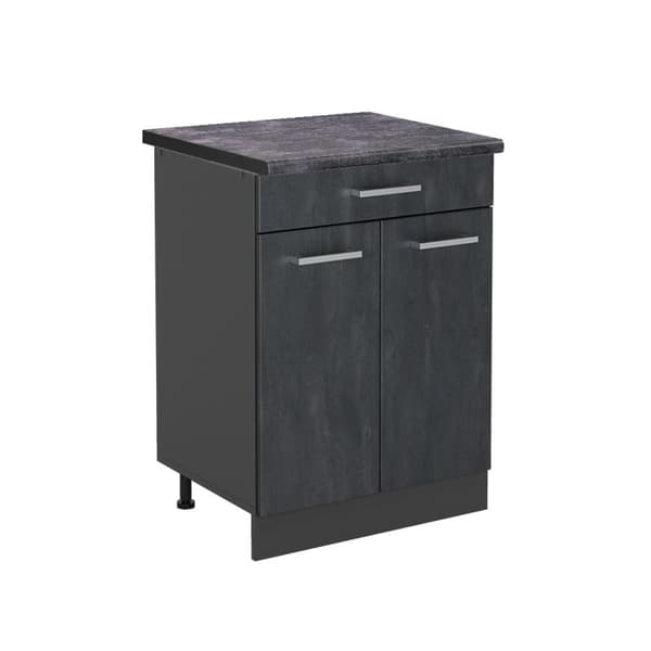 Vicco R-Line köksskåp, Svart betong, 80 cm PA Antracit