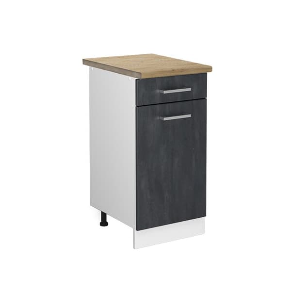 Vicco R-Line köksskåp, Svart betong, 40 cm PA Ek