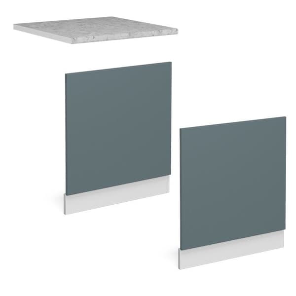 Façade R-Line, 60 cm, PT Marmor, Blå-grå, Vit, Vicco