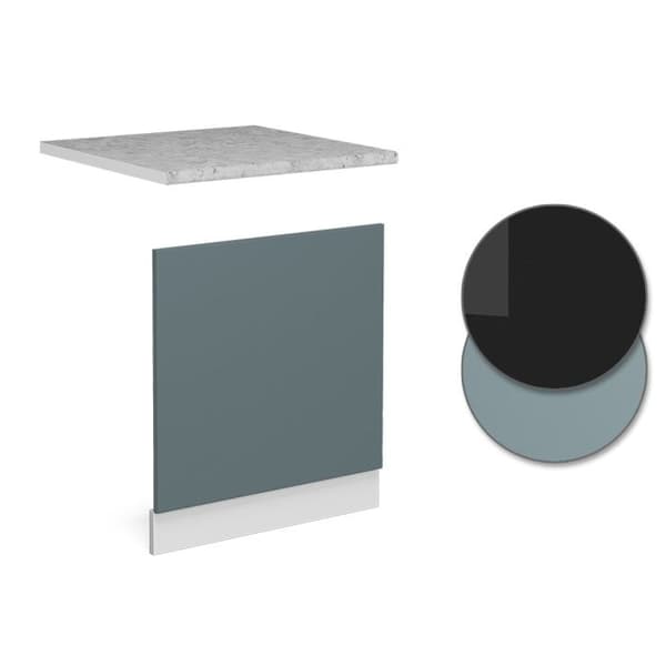 Façade R-Line, 60 cm, PT Marmor, Blå-grå, Vit, Vicco