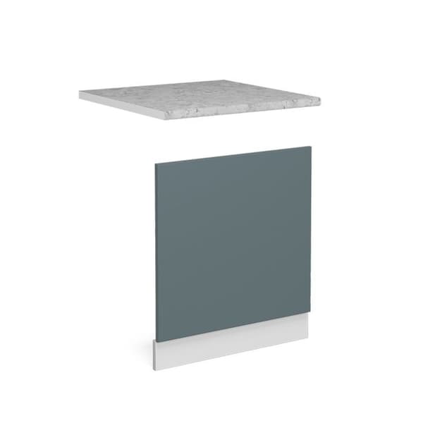 Façade R-Line, 60 cm, PT Marmor, Blå-grå, Vit, Vicco