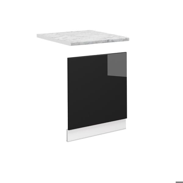 Fasad Berömmelse-Linje, 60cm, PT Marmor, Svart ek glänsande, Vit, Vicco