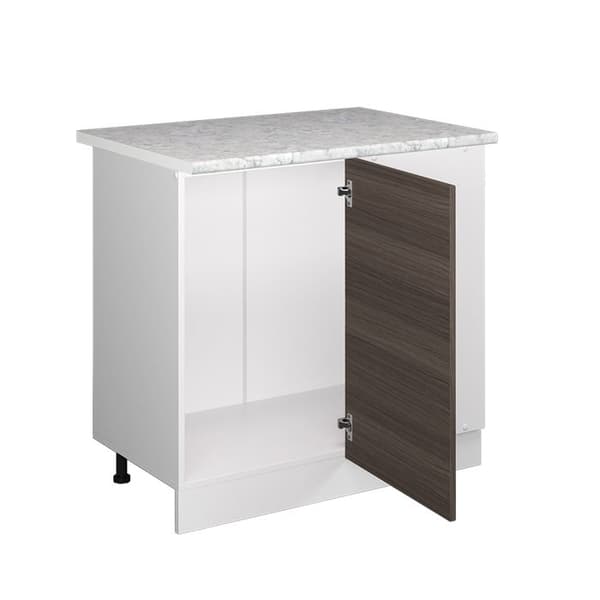 Hörnmöbel R-Line, 86cm, PT Marmor, Ädelgrå, Vit, Vicco