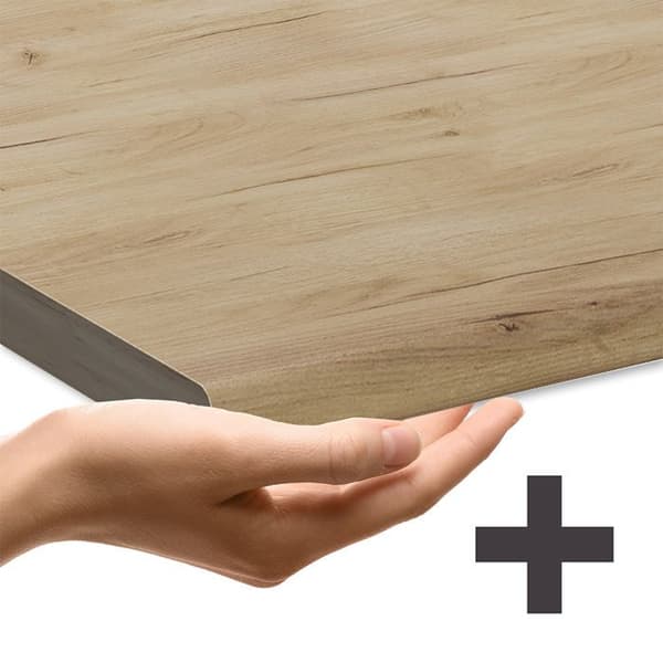 Hörnmöbel R-Line, 75.6 cm, PT Ek, Anthracit hög glans, Guld styrkeek, Vicco