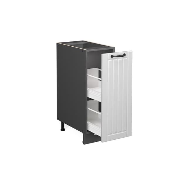 Köksmöbel Fame-Line, 30 cm, PT Marmor, Vit landsby, Antracit, Vicco