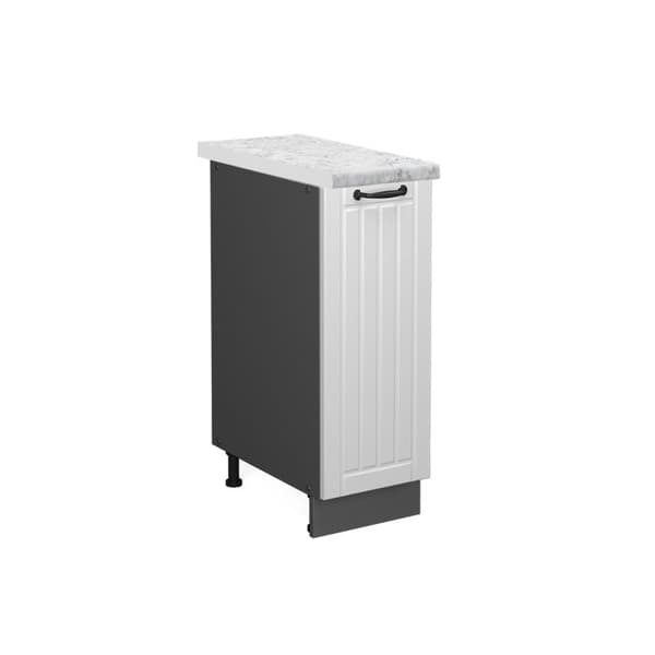 Köksmöbel Fame-Line, 30 cm, PT Marmor, Vit landsby, Antracit, Vicco