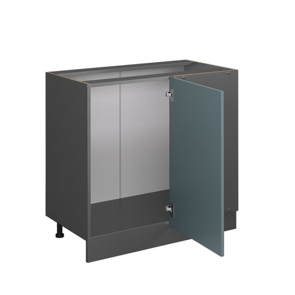 Hörnmöbel R-Line, 86 cm PT Marmor, Blå-grå, Antracit, Vicco