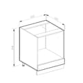 Miniatyrbild 3 av 5: Meuble för ugn R-Line, 60cm PT Marmor, Vit, Antracit, Vicco