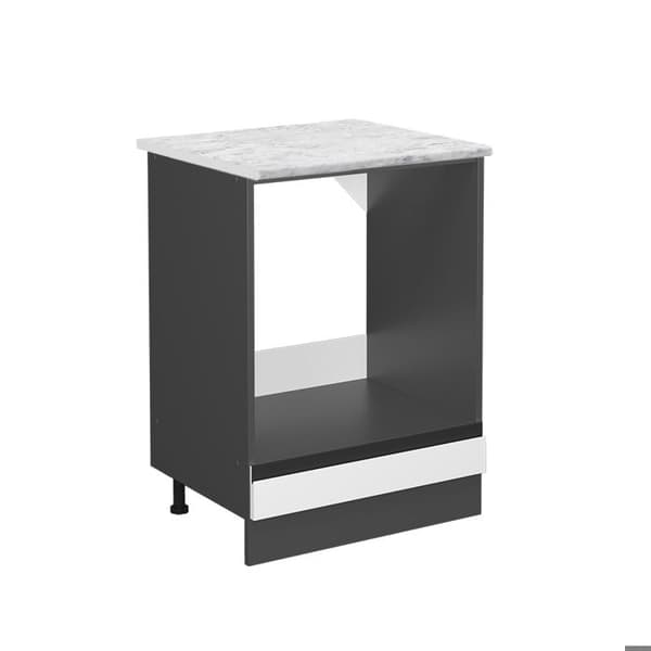 Meuble för ugn R-Line, 60cm PT Marmor, Vit, Antracit, Vicco