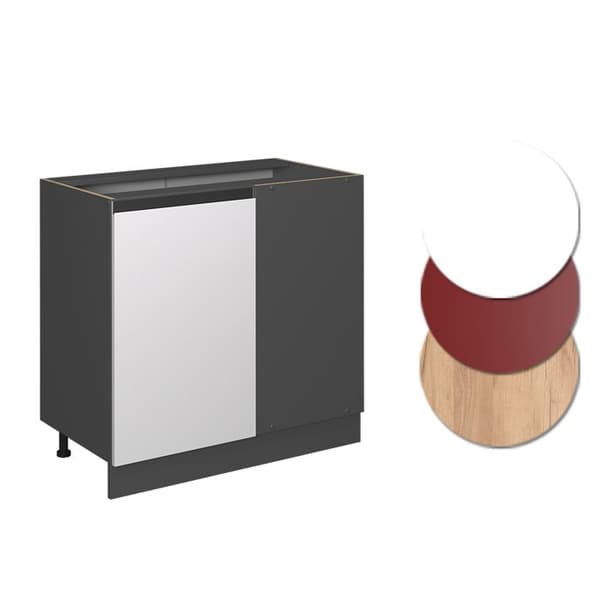 Hörnsoffa R-Line, 86cm PT Marmor, Vit, Antracit, Vicco