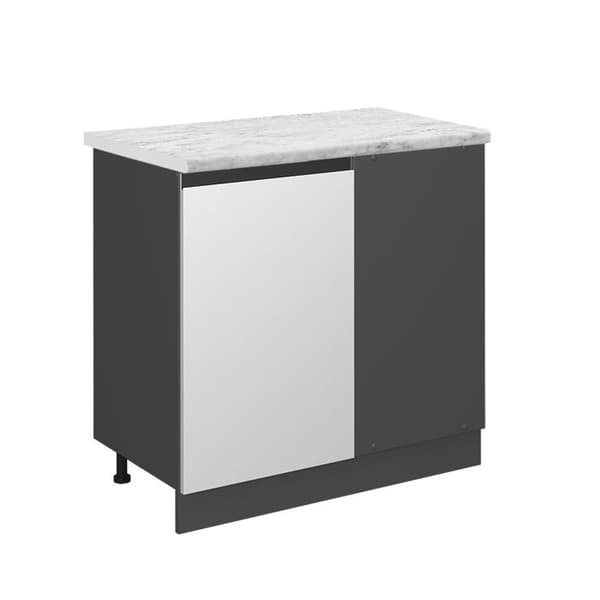 Hörnsoffa R-Line, 86cm PT Marmor, Vit, Antracit, Vicco