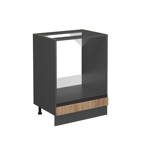 Meuble för ugn R-Line, 60 cm J-Form, utan PT, Guld-ek, Antracit, Vicco